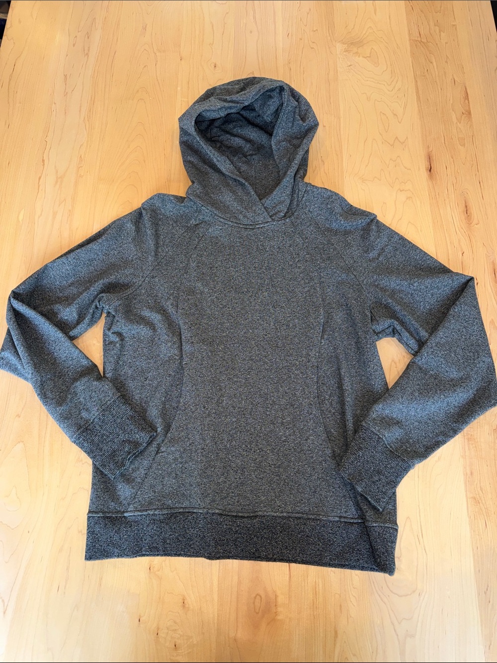 Lululemon Marled Gray Hooded Sweatshirt size 8
